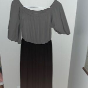 Gray and Black Renaissance Dress With Corset